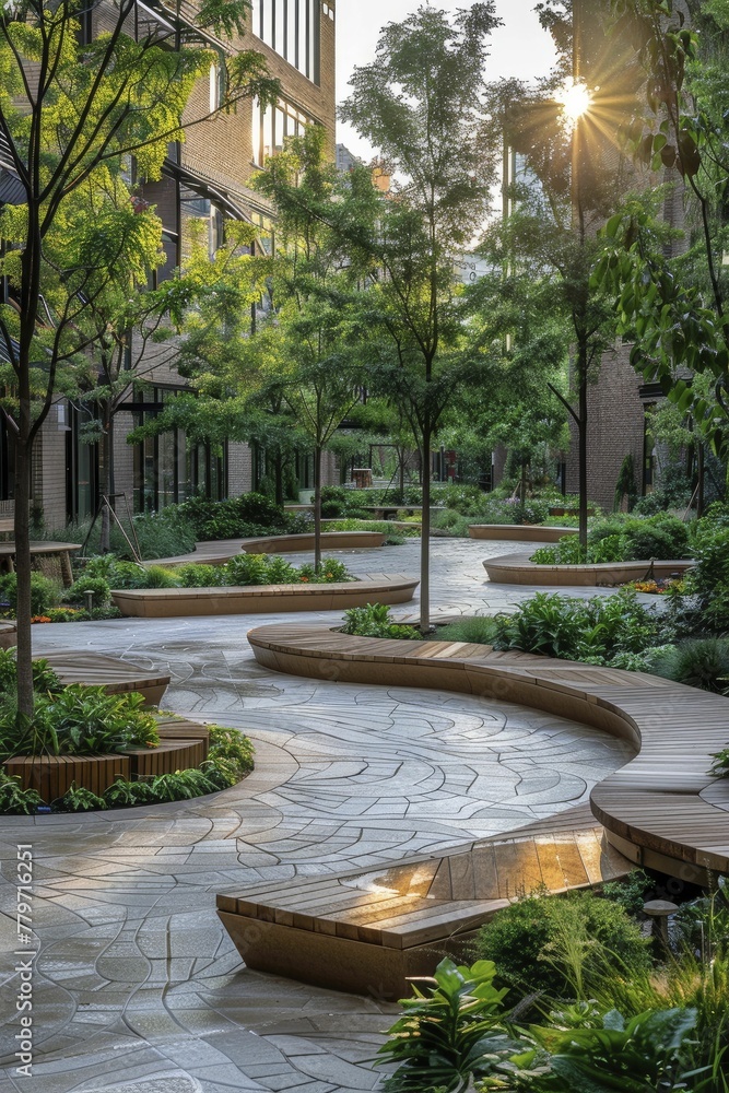 Urban oasis creations, green spaces designed for cooling and relaxation. Urban oasis creations, green spaces designed for cooling and relaxation.