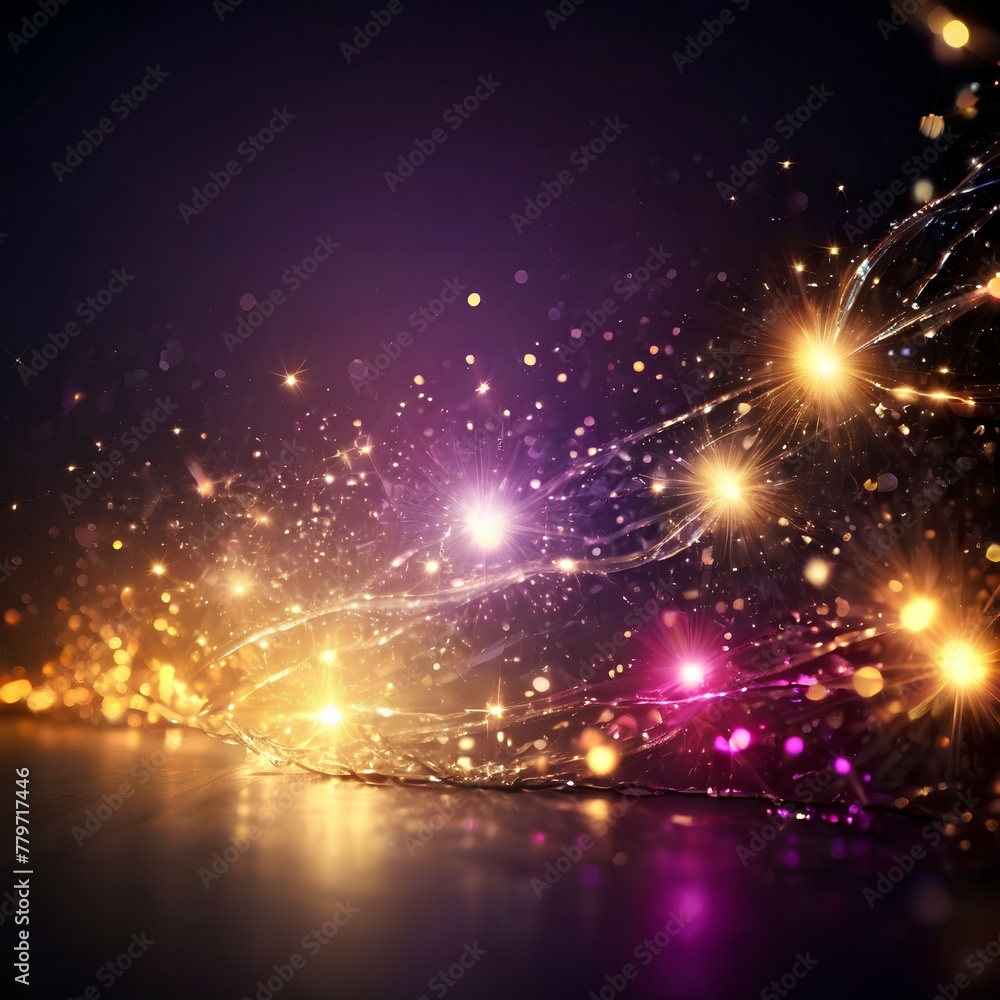 Fototapeta premium Colorful lights and flashes background