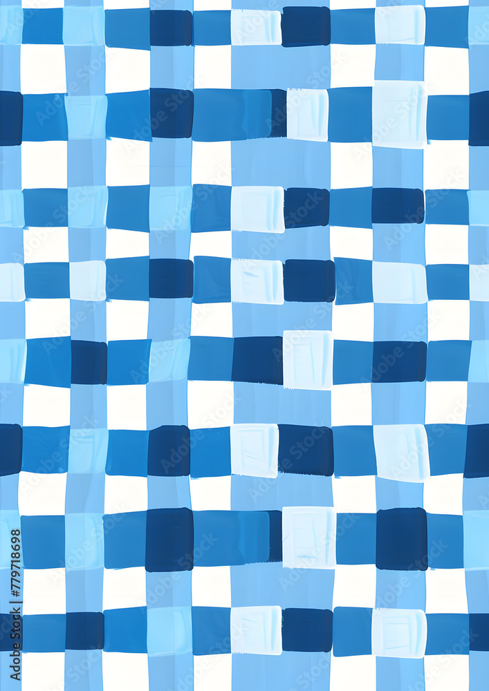 Blue plaid Seamless Hand Drawn pattern. Watercolor Gingham Window pane grid plaid Stripes pattern Blue plaid Seamless Hand Drawn pattern. Watercolor Gingham Window pane grid plaid Stripes pattern