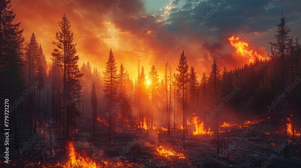 Amidst the destruction of wildfires, resilient forests emerge, emphasizing the importance of fire prevention and conservation.