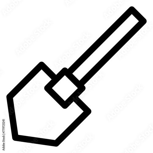 construction dig outline icon and illustration