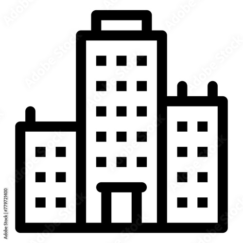 company enterprise outline icon and illustration