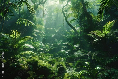 A rainforest. Generative AI.