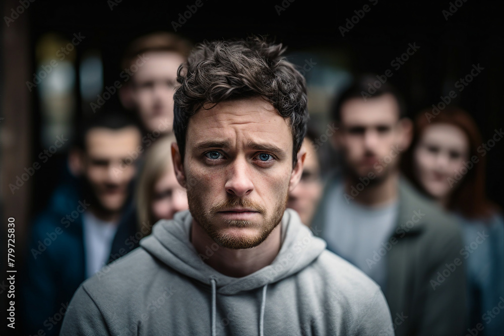 AI generated photo of man suffering from depression and mental health crisis AI generated photo of man suffering from depression and mental health crisis