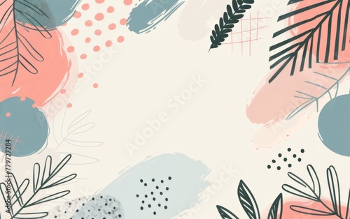 Hand drawn style minimal background 