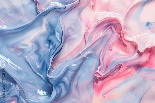 Fluid forms with graceful movement and flow in pastel colors, creating a visually engaging abstract art piece, perfect for modern interiors Hyper realistic