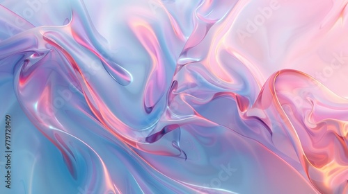 Engaging abstract art with fluid shapes and gentle movement in pastel colors, perfect for a visually soothing and modern aesthetic 8K resolution