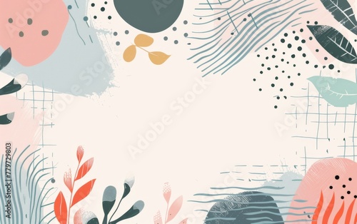 Hand drawn style minimal background 