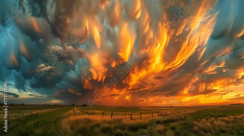 Clouds in the sky photo, beautiful landscape, blue skyscape, nature, heaven