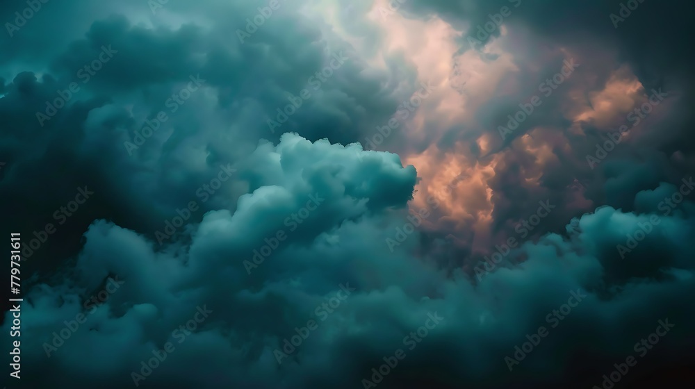 Naklejka premium Clouds in the sky photo, beautiful landscape, blue skyscape, nature, heaven