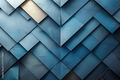 Clean and modern geometric pattern in shades of gray and blue, creating a sleek and professional backdrop for your presentation content. © David