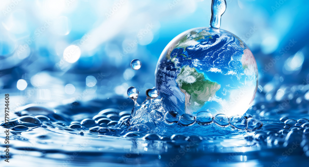Saving water environmental protection concept