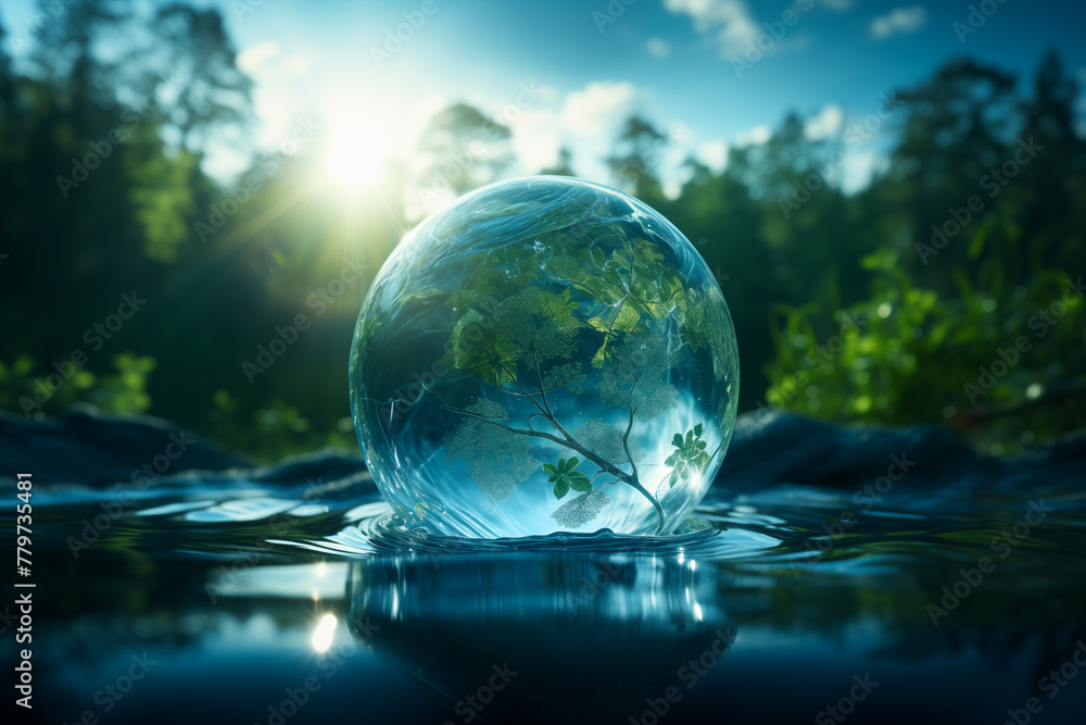 Illustration of a thriving planet Earth with a lot of greenery and foliage. Illustration of a thriving planet Earth with a lot of greenery and foliage.