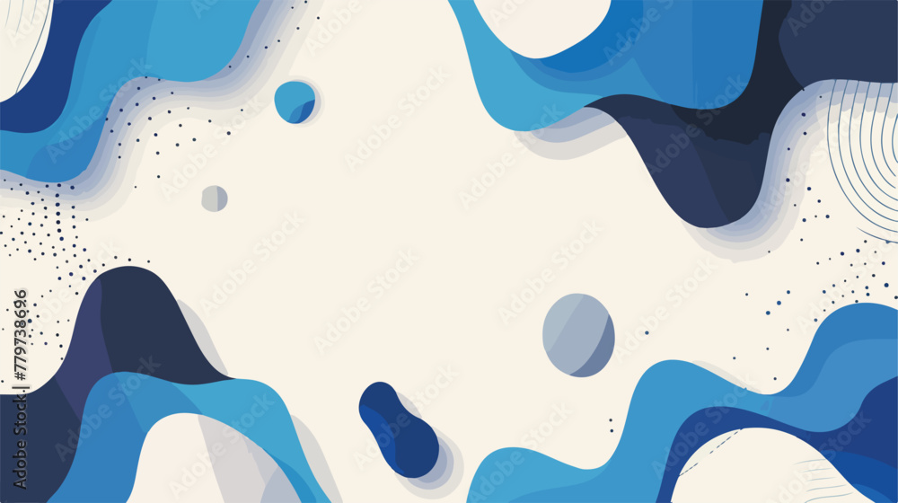Stylish background with blue shapes concept. Graphic m
