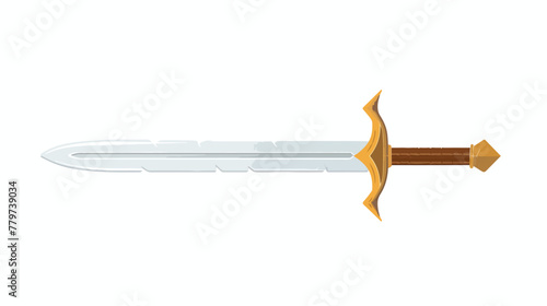 Sword vector icon on isolated background flat vector isolated photo