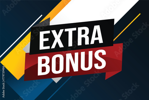 extra bonus word concept vector illustration with lines 3d style for social media landing page, template, ui, web, mobile app, poster, banner, flyer, background, gift card, coupon, label, wallpaper

