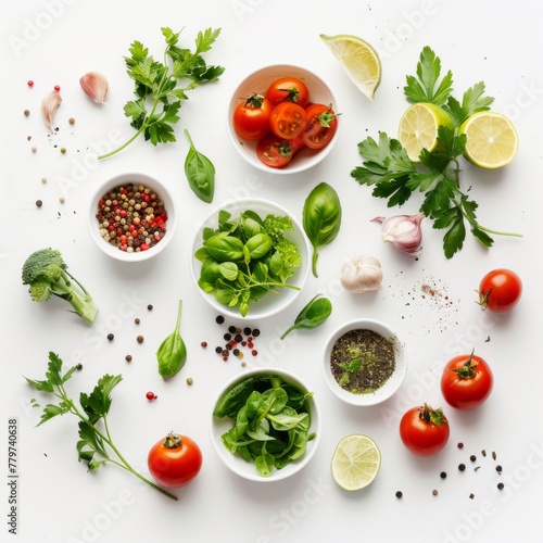 Healthy dish, isolated on white background