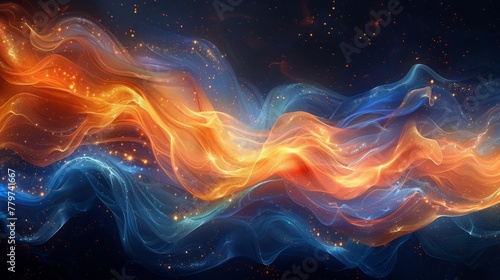 Multicolor waves representing the future of networking and technology.
