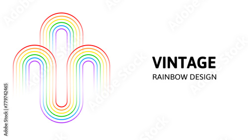 Happy pride month. Vintage rainbow design, blended lines. Love is love, rainbow flag, lgbt pride. June 2024. Background template. Human rights and tolerance