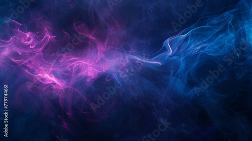 A purple and blue background with a purple and blue smoke