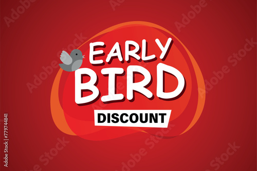 early bird discount poster banner graphic design icon logo sign symbol social media website coupon

