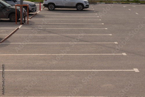 Bright colored photo of parking lot