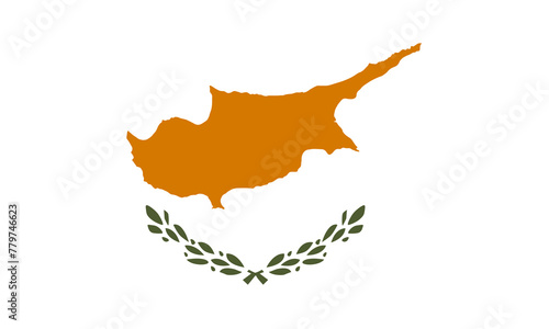 Bilde på lerret Cyprus flag vector. Cypriot flag illustration