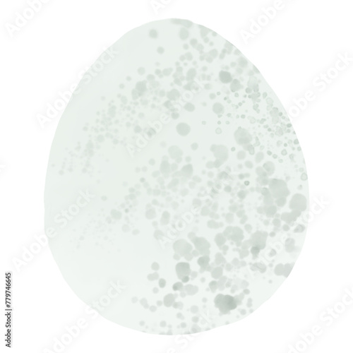 Hand drawn watercolor egg. Easter illustration  decorative element