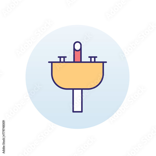 Washbasin vector icon