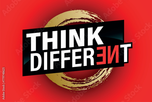 think different poster banner graphic design icon logo sign symbol social media website coupon


