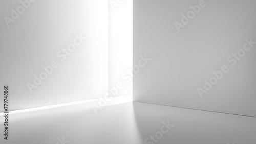 A blank wall with light and shadow on it  used for product display  minimalist  with a high sense of design  leaving blank space in the text