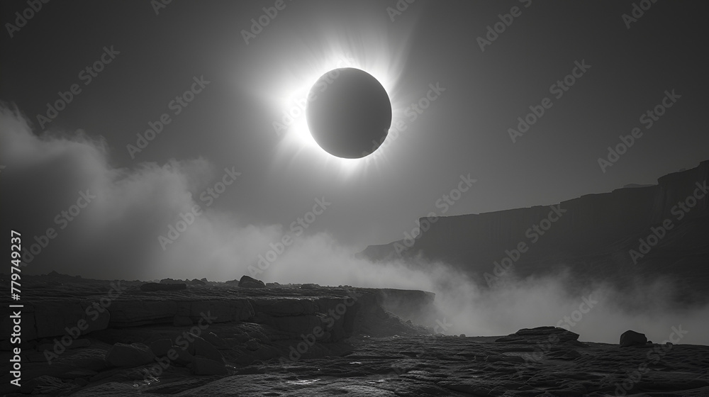 Solar eclipse - dramatic composition - apocalypse - end of world - end-times - revelations