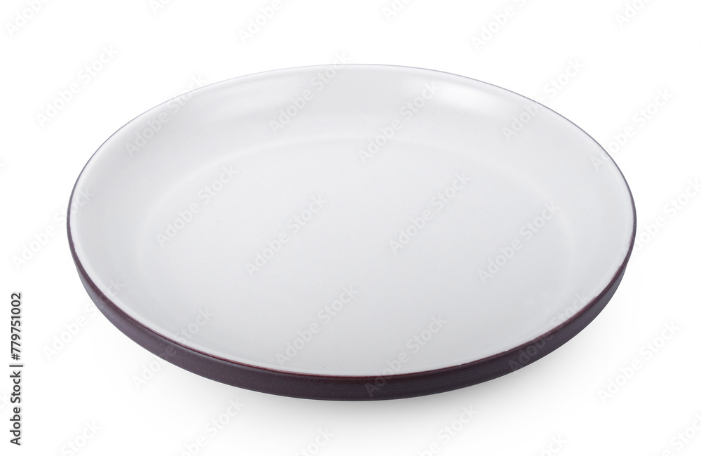 empty plate isolated on white background. empty plate isolated on white background.