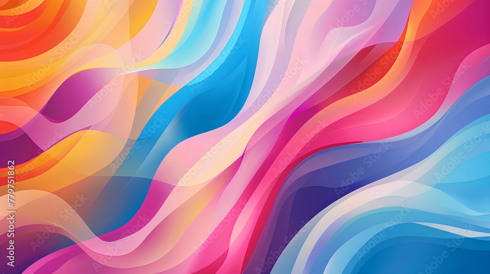 Colorful Abstract Lines and Shapes Wallpaper