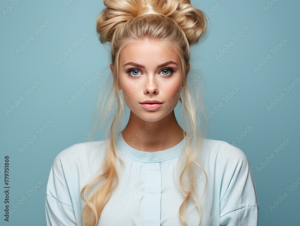 Woman With Long Blonde Hair in a Ponytail Woman With Long Blonde Hair in a Ponytail