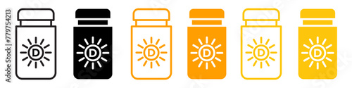 Daily Vitamin D Boost from Sunshine Icon for Nutritional Well-being