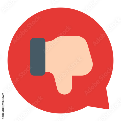 Dissatisfied flat icon