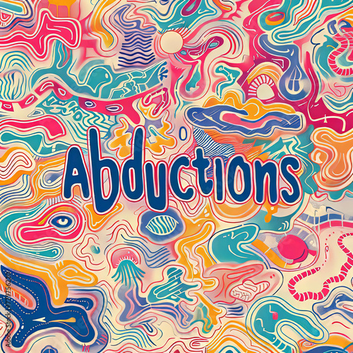 An image of a single colored background with the word "Abductions" on it, captured by ThatOtherGuy, evokes a sense of mystery and intrigue.