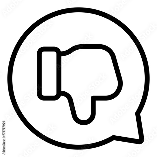 Dissatisfied line icon