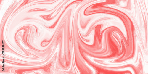 Abstract beautiful swirl liquid red background, Bright and shiny swirl liquid background. multicolored pattern for designer white paint mixing into red Liquid mixing marble wallpaper.