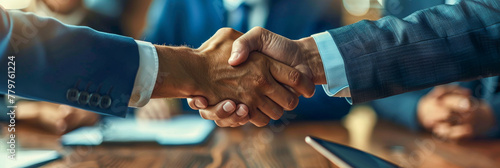 Professional Handshake Sealing a Deal: Success and Agreement Concept photo