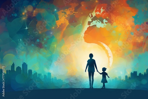 abstract background for World Children Day
