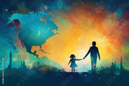abstract background for World Children Day photo