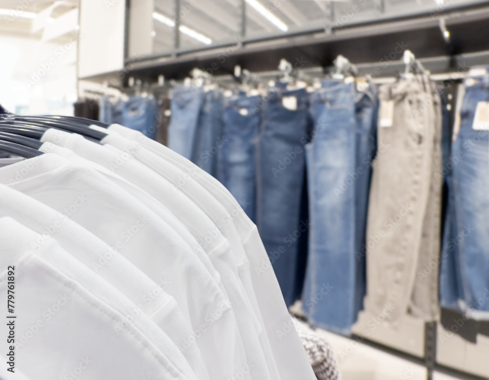 ore hanger with female clothes. clothes rack ore hanger with female clothes. clothes rack