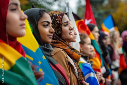 Cultural Representation of Women with National Flags