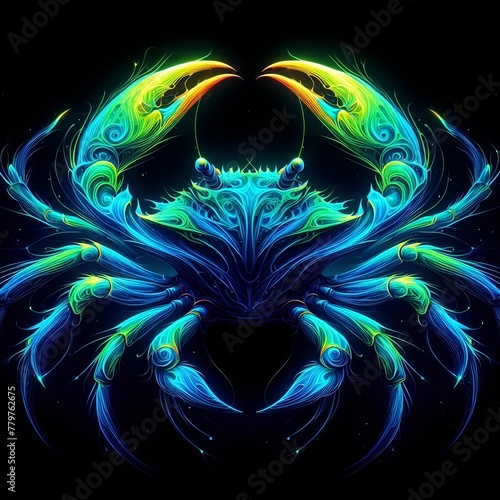 Colourful Neon Crab photo