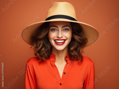 Woman Wearing Hat Smiling for Camera
