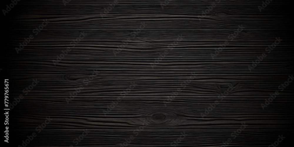 Naklejka premium A close-up view of a dark wood background against a black surface