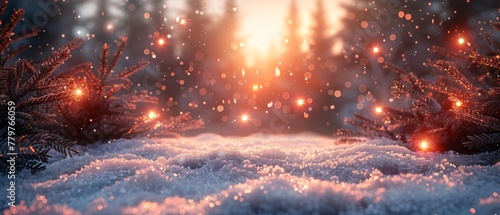 A beautiful snow background for Christmas and New Year