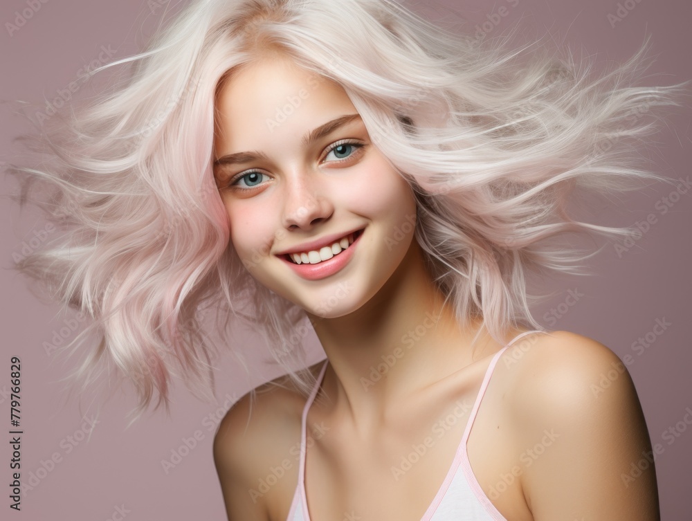 Smiling Woman With Blonde Hair Smiling Woman With Blonde Hair